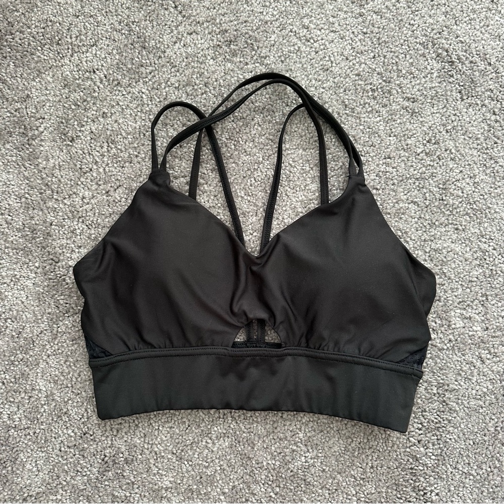 PLT Black Sports Bra
